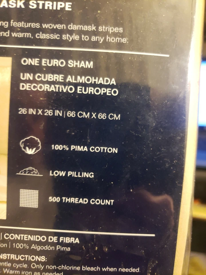 CHAPS HOME - Damask Stripe  - EURO SHAMS - 500 TC Cotton RETAIL - $70 - Image 4 of 4