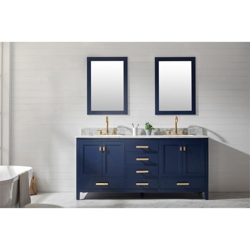 Design Element Group 72" Double Vanity in Blue - Picture 2 of 9
