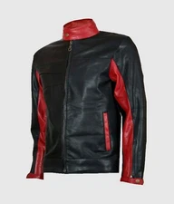 NWT Custom Stitched 🧵 Original Leather Jacket Dark Knight Biker Jacket Batman
