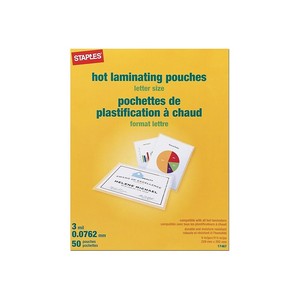 thermal staples pouches laminating mil letter pack