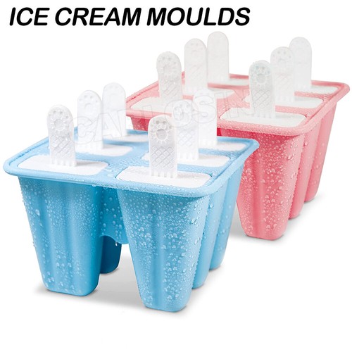 Silicone Ice Cream Mould Block /6 Cavity Frozen Molds Icy Pole Jelly Popsicle OZ - Picture 2 of 11