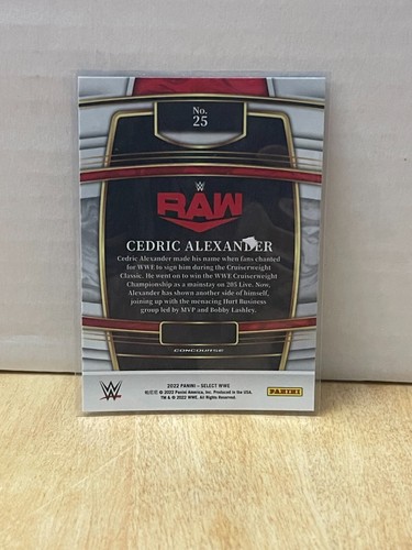 2022 Panini Select WWE - Concourse RED & BLUE - #25 CEDRIC ALEXANDER - Picture 2 of 2