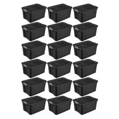 ''19 Gallon Stackable Storage Totes with Latching Lid''