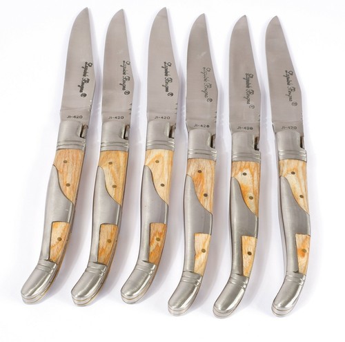 Set of 6 French Laguiole handle steak knives - Picture 5 of 7