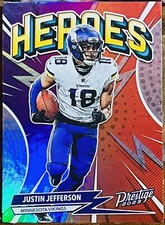 🔥2023 Panini Prestige - Heroes Justin Jefferson #H-8 Silver Prizm🔥