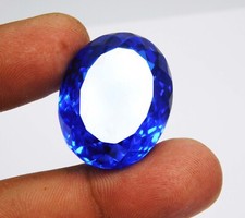 59.95 Ct Natural Rare Lustrous Blue Oval Cut Tanzanite Gemstone Certified