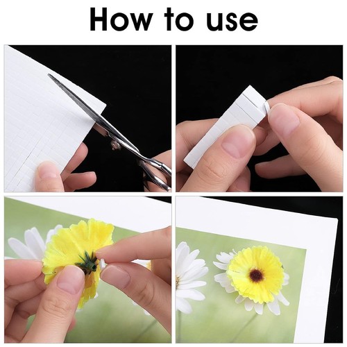 White Sticky Foam Pads x 400 Double Sided Adhesive 5mmx5mmx Thick - Picture 8 of 13