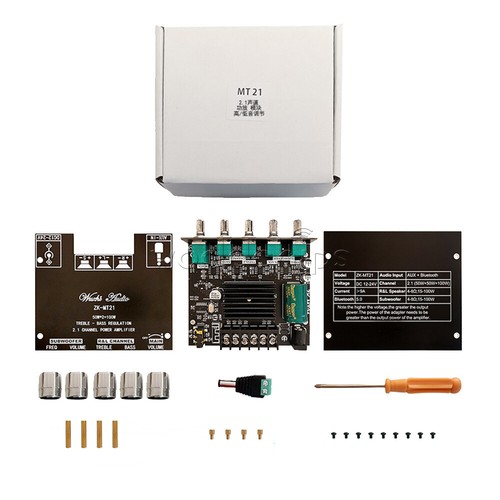 ZK-MT21 2.1Channel Bluetooth Audio Power Amplifier Board Subwoofer 50Wx2+100W US - Picture 6 of 15