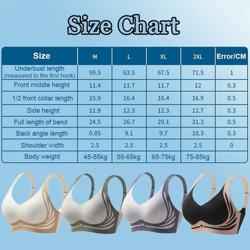 4PCS Super Gather Bra Wireless Push-Up Bra, Comfortable Lifting Anti-Sagging Bra - Picture 6 of 10