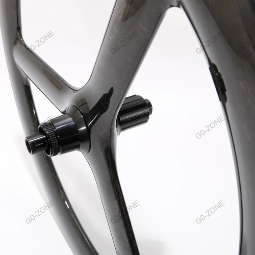 24inch 507 Carbon 3 Spoke Wheel Clincher Tubeless 25mm Width 48mm Height - Picture 4 of 6
