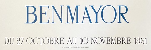 BENMAYOR ORIGINAL KUNST POSTER AUSSTELLUNG GALERIE SAINT-PLACIDE 1961 VINTAGE LITHO - Bild 13 von 17