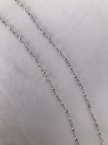 Ladies 925 Sterling Silver Twisted Design Thin Chain 16 Inch - Picture 2 of 3