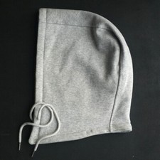 Chapeau à Capuche Détachable avec Cordon Polyester Épais Noir Blanc Gris