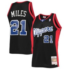 LA Clippers Darius Miles Mitchell & Ness Black Reload 2.0 NBA Swingman Jersey