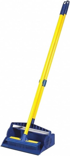 NOVUS SB9SET 4WLX9 Synthetic Blue Bristle Lobby Broom & Dust Pan 37"L Handle - Picture 1 of 6