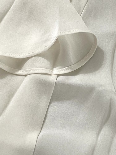 Kobi Halperin Womens Carin White V-Neck Silk Blouse Shirt M NWT $298 - Picture 7 of 9