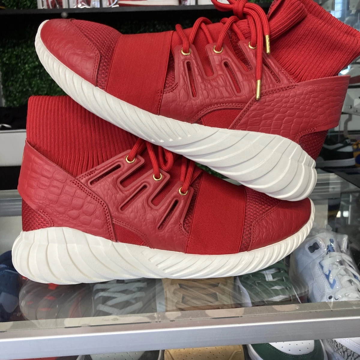 %Men Adidas Tubular Doom CNY Chinese New Year Men\'s Size 13 / A 43 Adidas Tubular Doom Chinese New Year Red Athletic Sneakers  main image 3