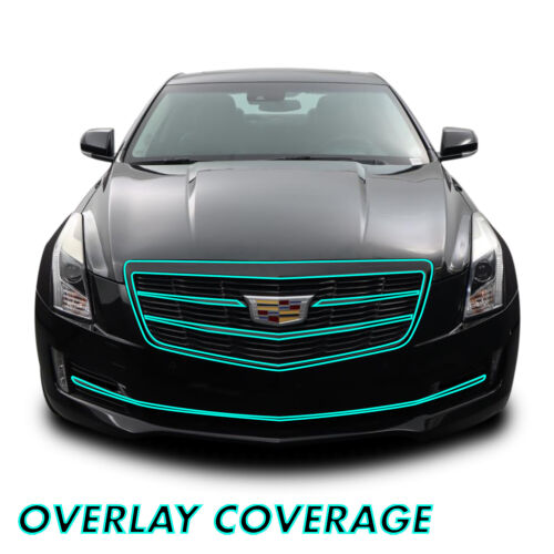 Superposición de apagón de eliminación de cromo para Cadillac ATS 2015-19 adornos de parachoques delanteros completos - Imagen 2 de 5
