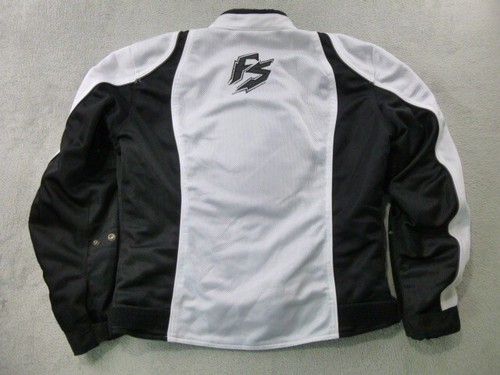 Fieldsheer Motorcycle Jacket Mens White Black Performance w/Protective Panels - Picture 2 of 24