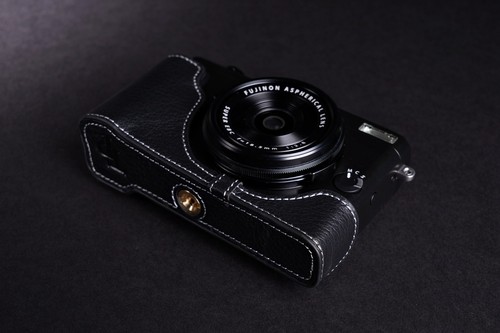 Genuine Real Leather Half Camera Case Bag Cover for FUJIFILM X70 4 Color - 第 20/32 張圖片