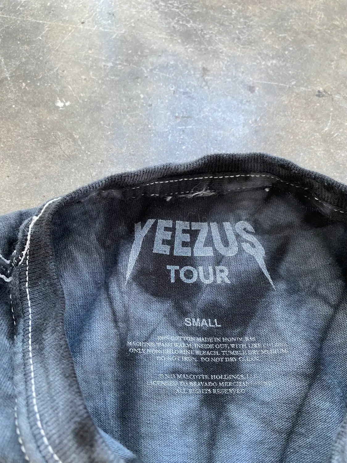 RARE Kanye West Yeezus Wes Lang Reaper Tie Dye Tee Small Skull Roses image 3