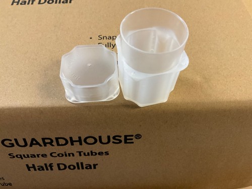 28 GH Square Half Dollar Tubes in a New Guardhouse Box for Storage of Rolls - Picture 3 of 5
