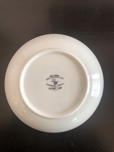 International Silver Elegant Lady FRUIT, FINGER BOWL; Blue Floral with Silver - Picture 3 of 4