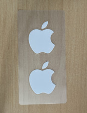 White Genuine Apple Logo Decal Stickers - iPhone / iPad
