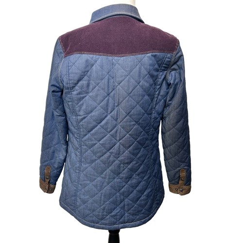 Columbia Korea Omniheat Quilted Field Chore Barn Jacket Corduroy Denim Size S - Picture 4 of 6