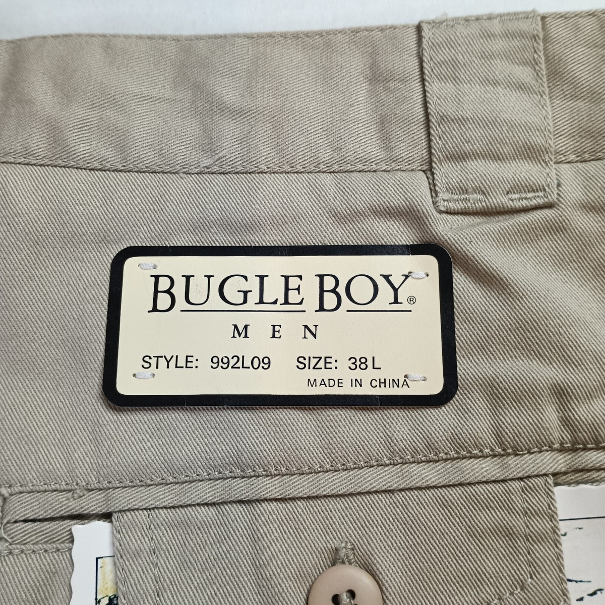 Vintage Bugle Boy Pants Men's 38L Khaki Casual 34