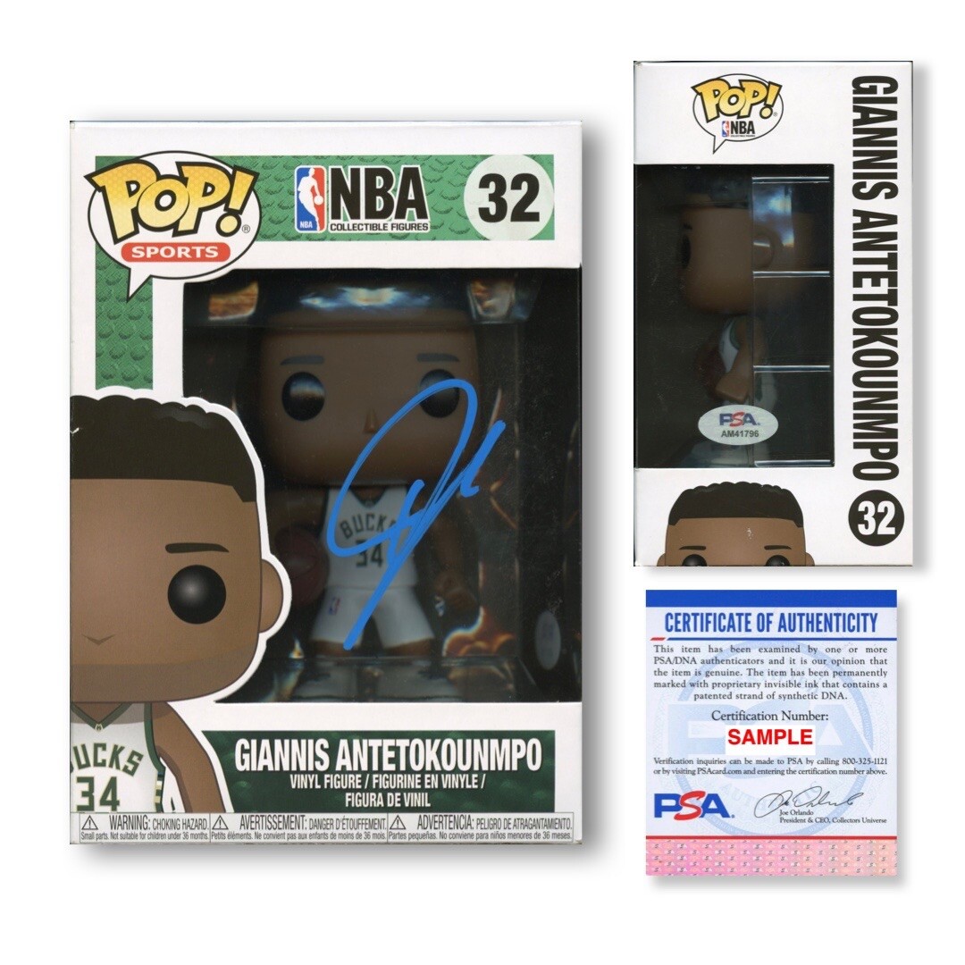 スポーツ Giannis Antetokounmpo funko pop PSA Giannis Antetokounmpo Signed Autographed Funko Pop #32 PSA