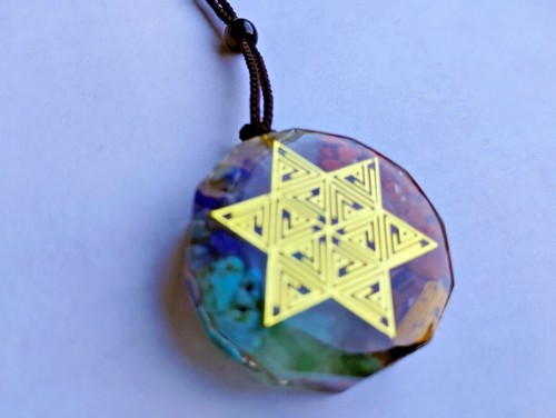 Sacred Geometry Crystal Necklace Flower Of Life Tree Of Life Metatrons Cube Om - Picture 7 of 14