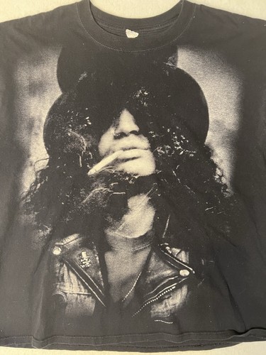 Vtg Guns N Roses Slash Black Faded Band Shirt Cigarette 2004 Y2K XL - Picture 2 of 10