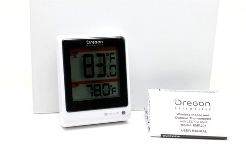 Oregon Scientific EMR201 In/Out Thermometer W/ Blinking LED Ice Alert NO SENSOR - Picture 1 of 2