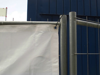 1 Bauzaunplane 1,76 x 3,41 m Bauzaun Zaunblende Sichtschutz