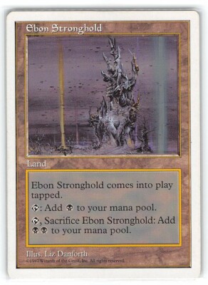 Ebon Stronghold *Uncommon* Magic MtG x1 Fifth 5th Edition MP