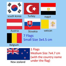 National Flag Iron Patch 7 Smalls and 1 Medium Embroidery Backpack