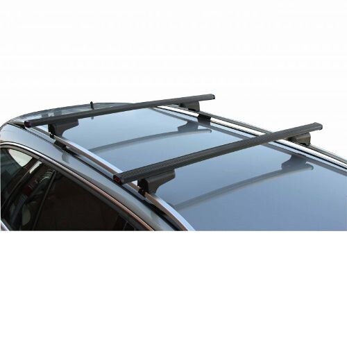 PER Skoda Fabia Wagon 5p 2020 BARRE PORTATUTTO 110CM PER TETTO AUTO CON RAILIN - Foto 5 di 7