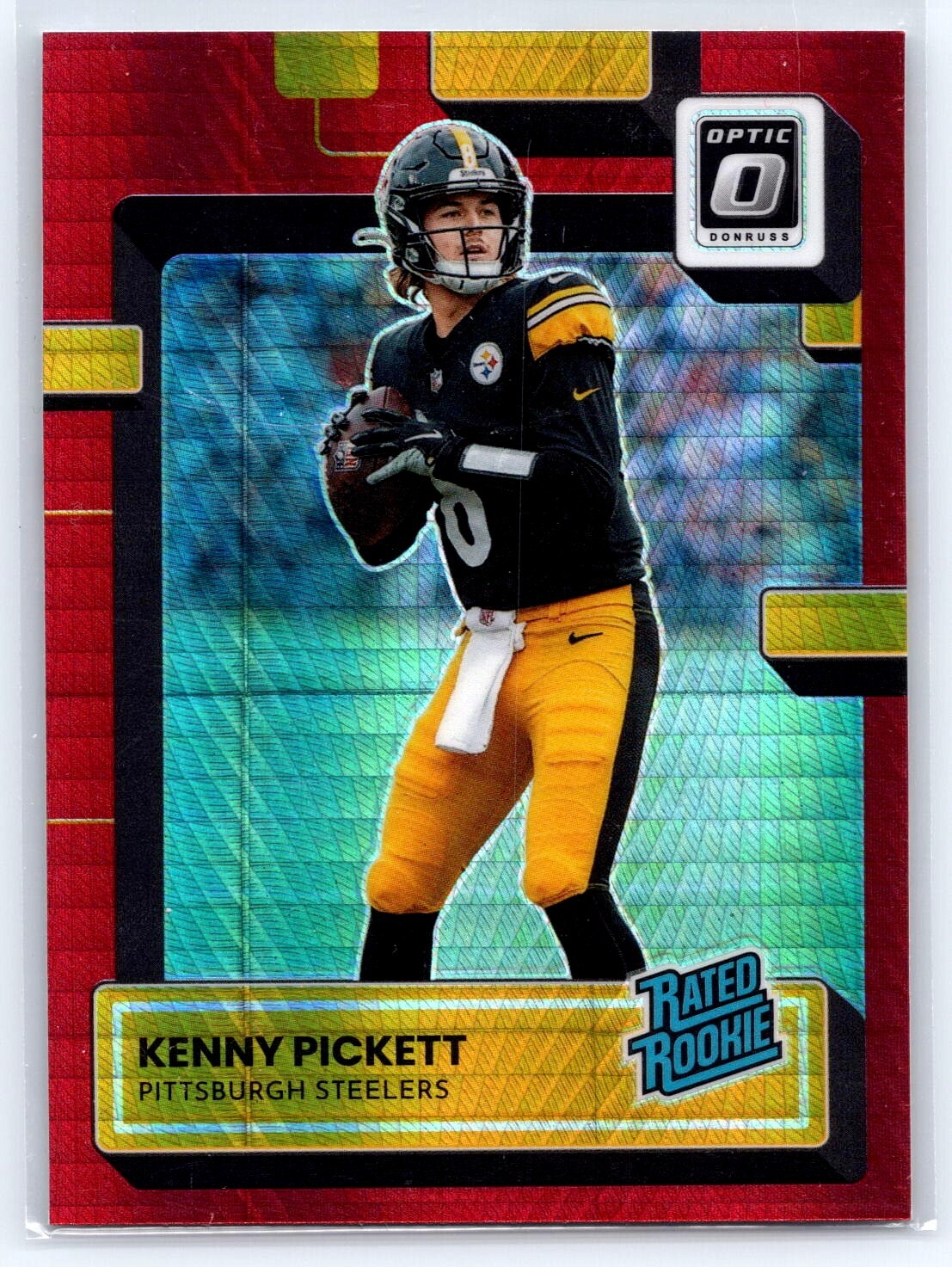 2022 Panini Donruss Optic - Rated Rookie Red Hyper Prizm #201 Kenny Pickett (RC)