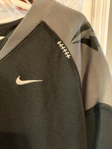 Nike Football Dri-fit SS Shirt Youth Medium Black & Gray Nike Fit - Picture 3 of 5