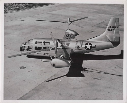 BELL XV-3 COVERTIPLANE VINTAGE ORIGINAL MANUFACTURERS PHOTO HELICOPTER US ARMY 2