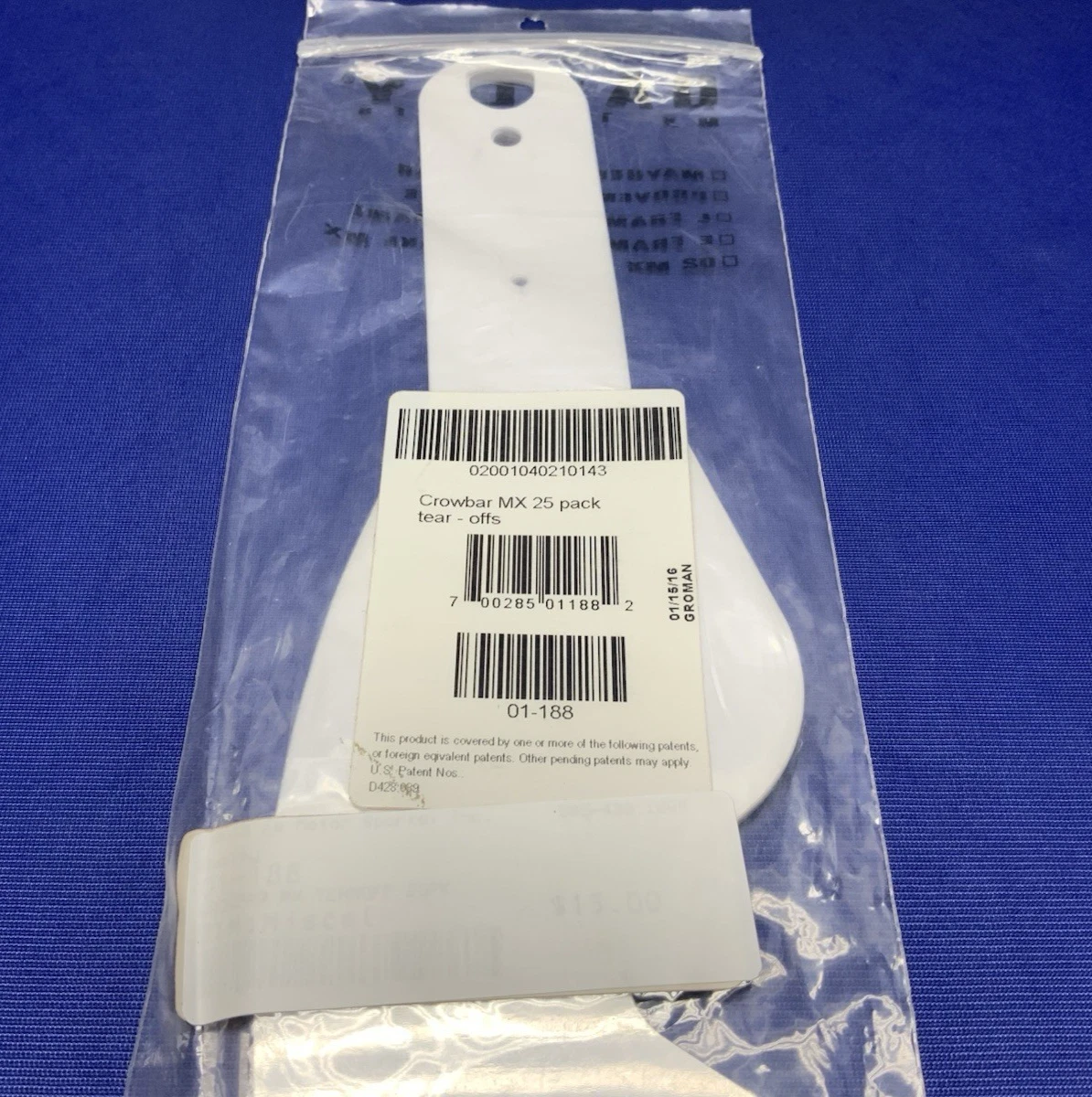 Oakley MX O-Frame Goggle Standard Crowbar Tear Offs (25 Pack) 01-188