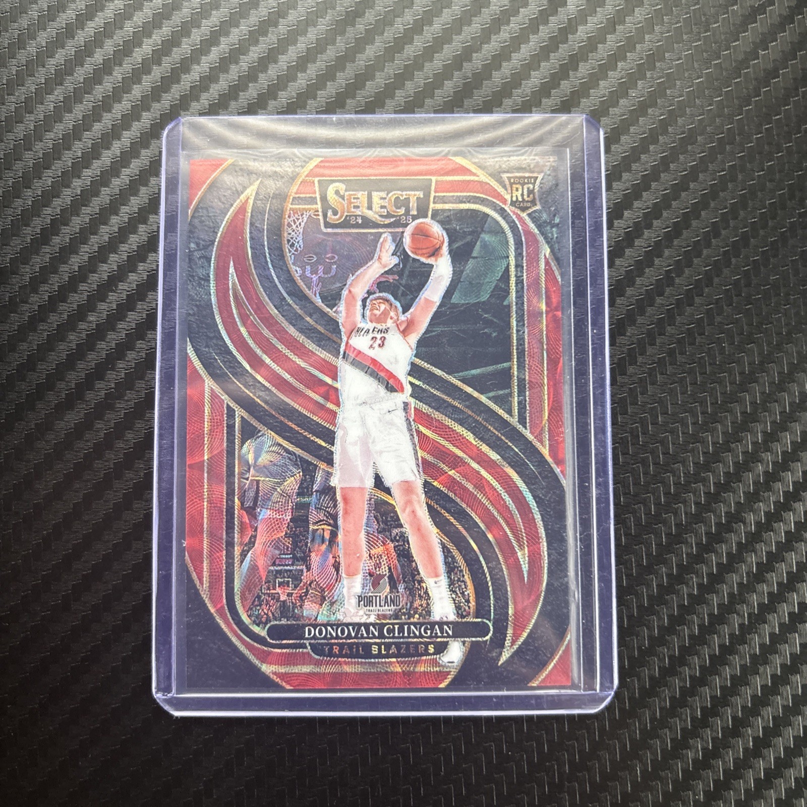 2024-25 Select Donovan Clingan Premier RC Red Scope Prizm Rookie /249