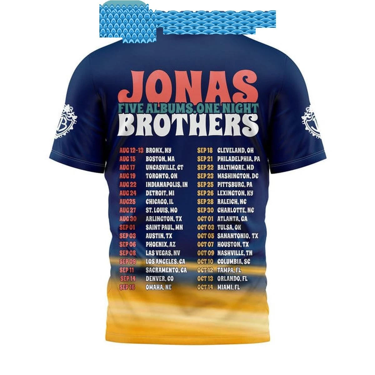 Jonas Brothers Five Albums One Night T-Shirt