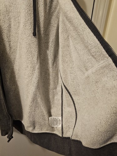 Nike Just Do It grau Full Zip Hoodie Sweatshirt Langarm Herren Größe Large - Bild 4 von 9