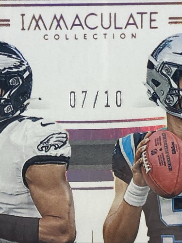 2023 Immaculate Bryce Young Gold Patch /10 Rookie Jalen Hurts 7/10 Gold RC - Picture 3 of 3