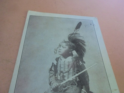 Vintage 1910 Lithograph Young Warrior Postcard Native American - Picture 3 of 4