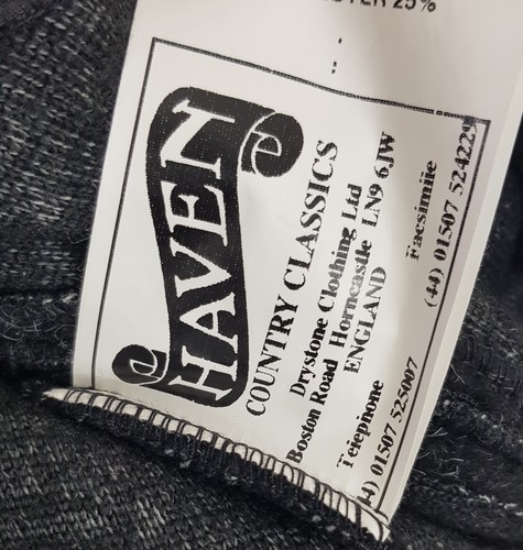 Haven Country Classics Shearling Fleece Size S Dark Grey Vintage - Picture 6 of 8