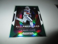 Ja'Marr Chase 2021 Panini Prizm Draft Picks All-Americans Green RC #185