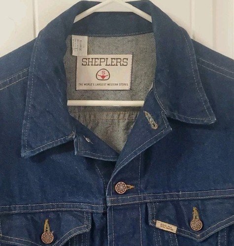 Sheplers Denim Trucker Jacket Mens Xlarge Western New - Picture 2 of 4